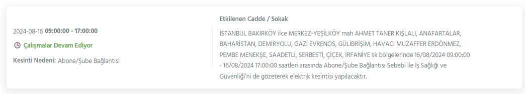 İstanbullular dikkat! Bugün bu ilçelerde elektrikler kesilecek 26